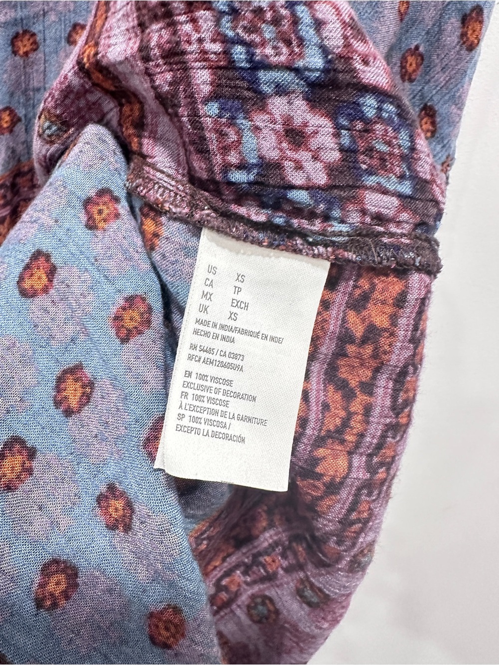 American Eagle Boho Patchwork Floral Maxi Dress XS - Picture 6 of 10